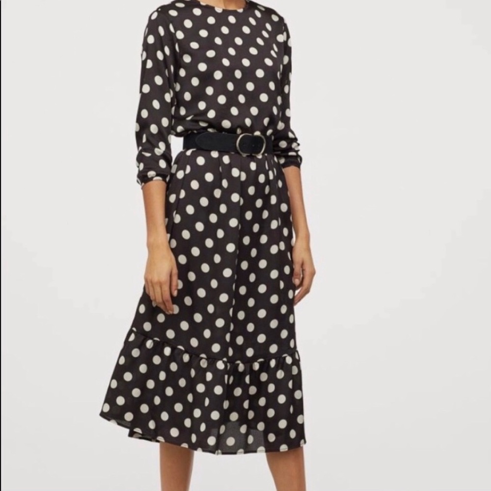 H&M Polka Dot Midi Dress